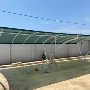 4 Car Canopy Carport With Double Layered Tarpaulin Top