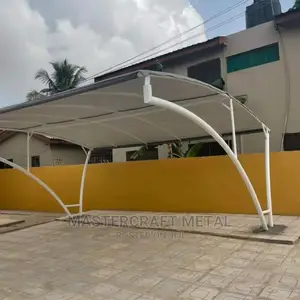 2 Cars Canopy Carports With Double Layered Tarpaulin Top