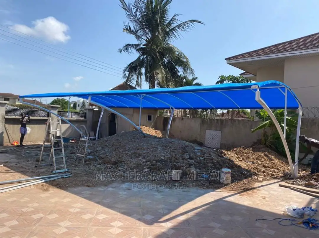 4 Cars Flat Type Carport With Double Layered Tarpaulin Top