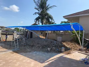 4 Cars Flat Type Carport With Double Layered Tarpaulin Top
