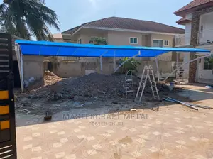 4 Cars Flat Type Carport With Double Layered Tarpaulin Top