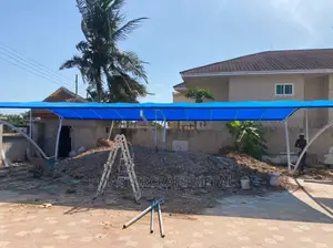 4 Cars Flat Type Carport With Double Layered Tarpaulin Top