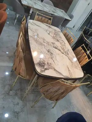 Golden Dinning Set With 6 Chairs. Free Delivery