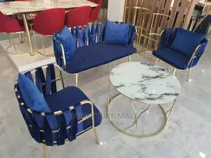 Golden Sofa Set With With Centre Table . Free Delivery