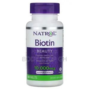 Natrol Biotin(Hair Growth Vitamins) - 10,000mcg (100 Tabs)