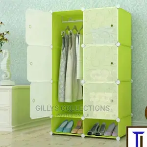 6 Cubes Plastic Wardrobe With Shoe Racks
