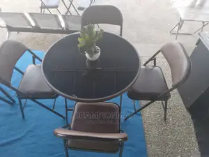 Foldable Glass Table and Chairs
