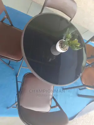 Foldable Glass Table and Chairs