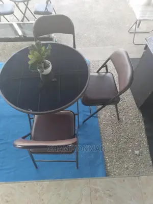 Foldable Glass Table and Chairs