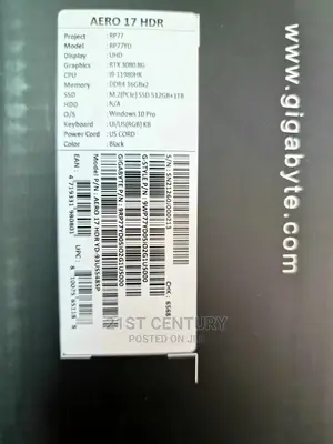 New Laptop Gigabyte 32GB Intel Core I9 SSD 32GB