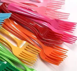 Plastic Coloured Spoons and Forks