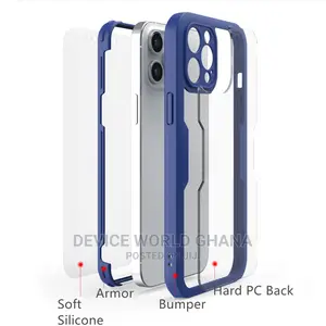 360 Transparent Shockprof Case 4 iPhone 14promax 14p 13pm 12