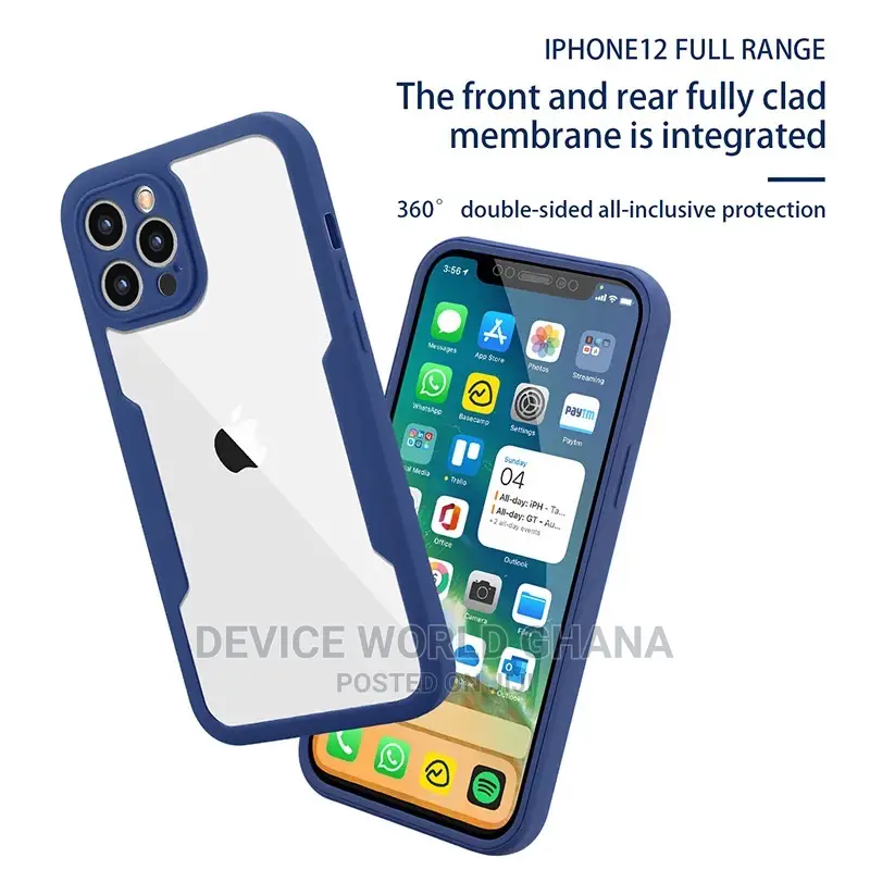 360 Transparent Shockprof Case 4 iPhone 14promax 14p 13pm 12