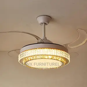Ceiling Fan With Chandelier Warm White