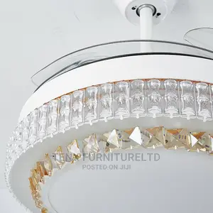 Ceiling Fan With Chandelier Warm White