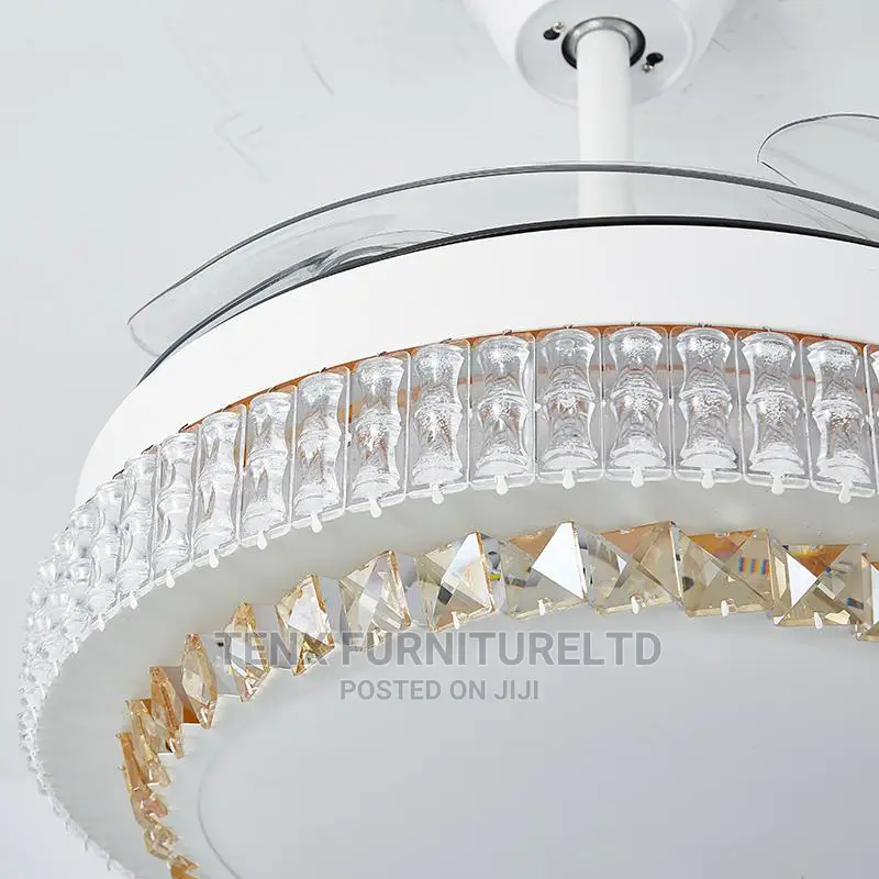 Ceiling Fan With Chandelier Warm White
