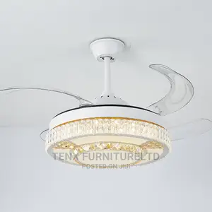 Ceiling Fan ( Chandelier Warm White Lights) Inside