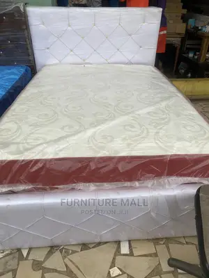 Classic White Double Bed With Mattress . Free Delivery