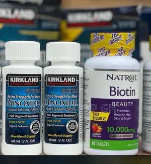 Kirkland Minoxidil + Natrol Biotin Combo