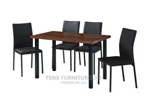 Dinning Set 4 Chairs(Walnut)