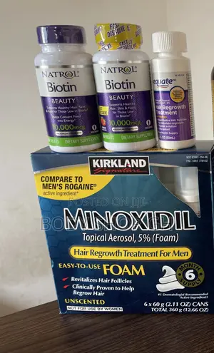 Kirkland Minoxidil Foam + Natrol Biotin