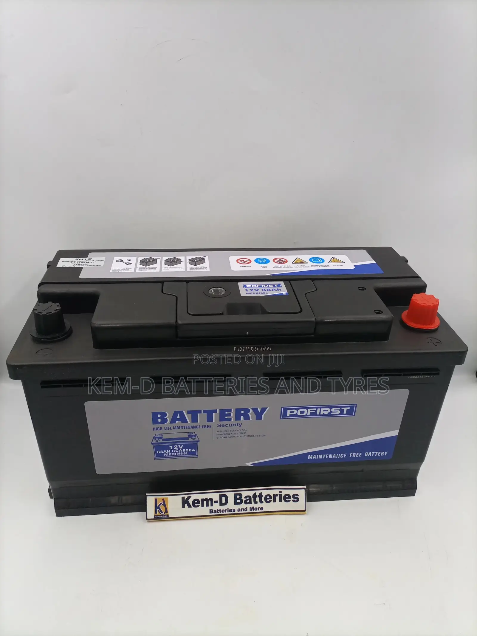 17 Plates Pofirst Car Battery 12v88ah