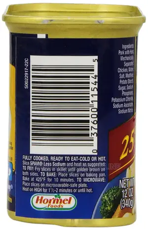 SPAM 25% Less Sodium