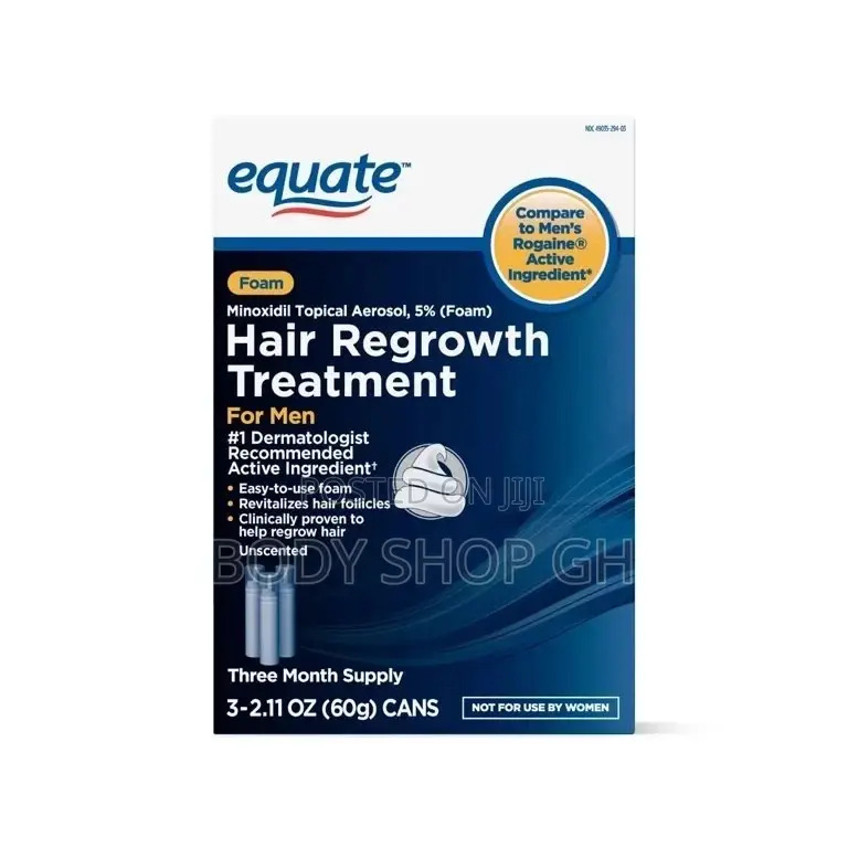 Equate Minoxidil 5% Foam for Men(For Receding Hairlines )