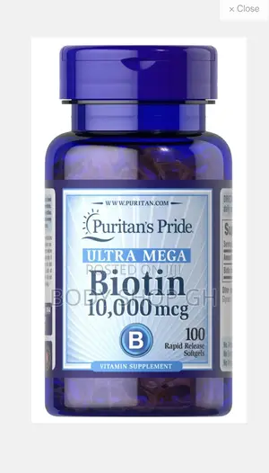 Puritan Pride Biotin-10,000mcg (100 Softgels)/Hair/Skin/Nail