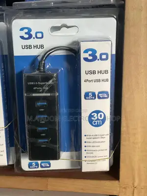 4-Port Usb 3.0 Hub, Slim Data Usb Hub