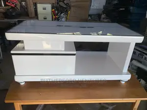 Glass and Wooden Center Table
