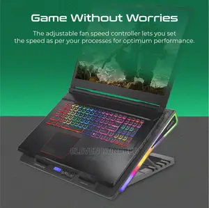 Portable Height Adjustable RGB Laptop Cooling /Stand Pad