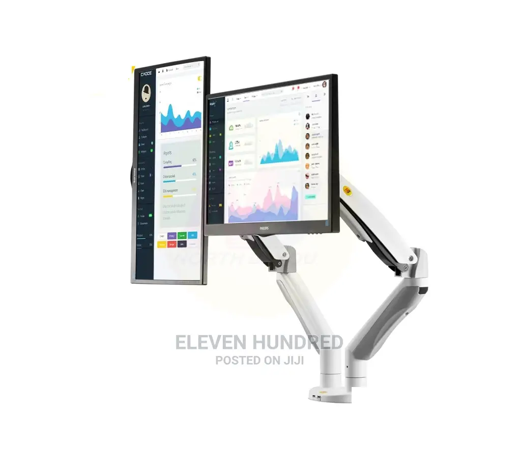 Dual Monitor Stand 22-32inch Ultra Wide Long Arm