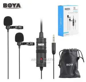 Boya BY-M1DM Microphone With 4m Cabe, Double Head Lapel