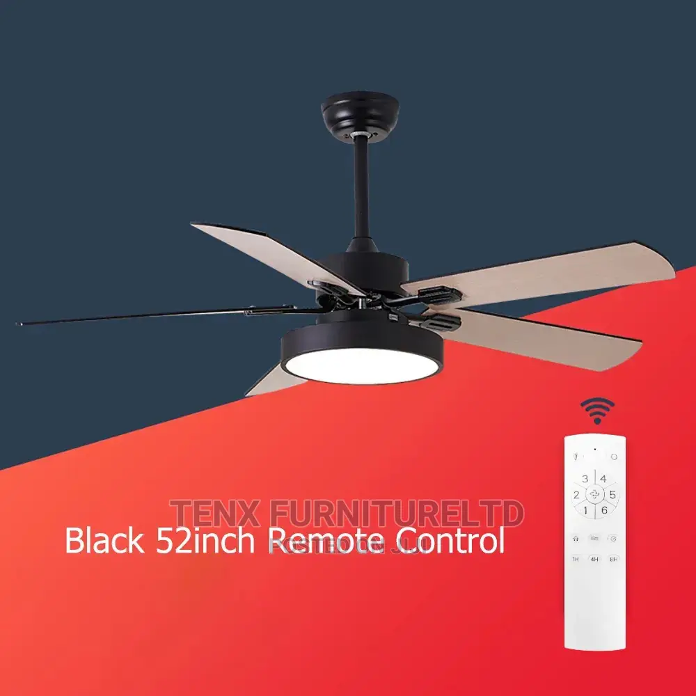 Ceiling Fan (Ultra-Thin WITH REMOTE) BLACK