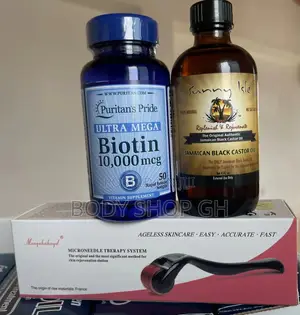 Puritans Pride Biotin +Derma Roller +Jbco Hair Regrowth Pack