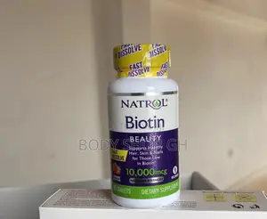 Natrol Biotin-10,000mcg /60 Tabs for Hair and Beard Growth