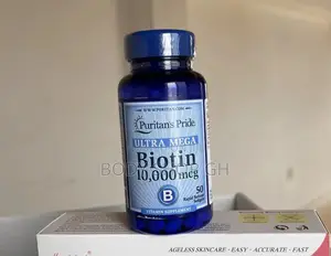 Puritans Pride Biotin-10,000mcg(50 Softgels) for Hair Beard