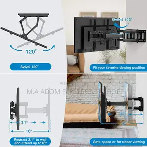 Full Motion Tilting Adjustable Tv Mount 32”-55”