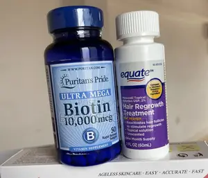 Ultra Mega Biotin + Equate Minoxidil for Women Hair Growth