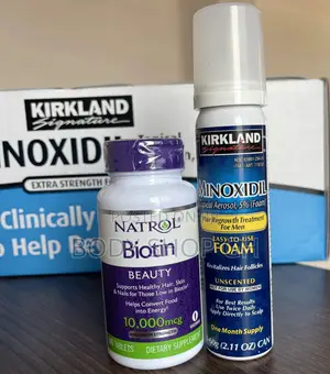 Kirkland Minoxidil Foam +Natrol Biotin (10,000mcg /100 Caps)