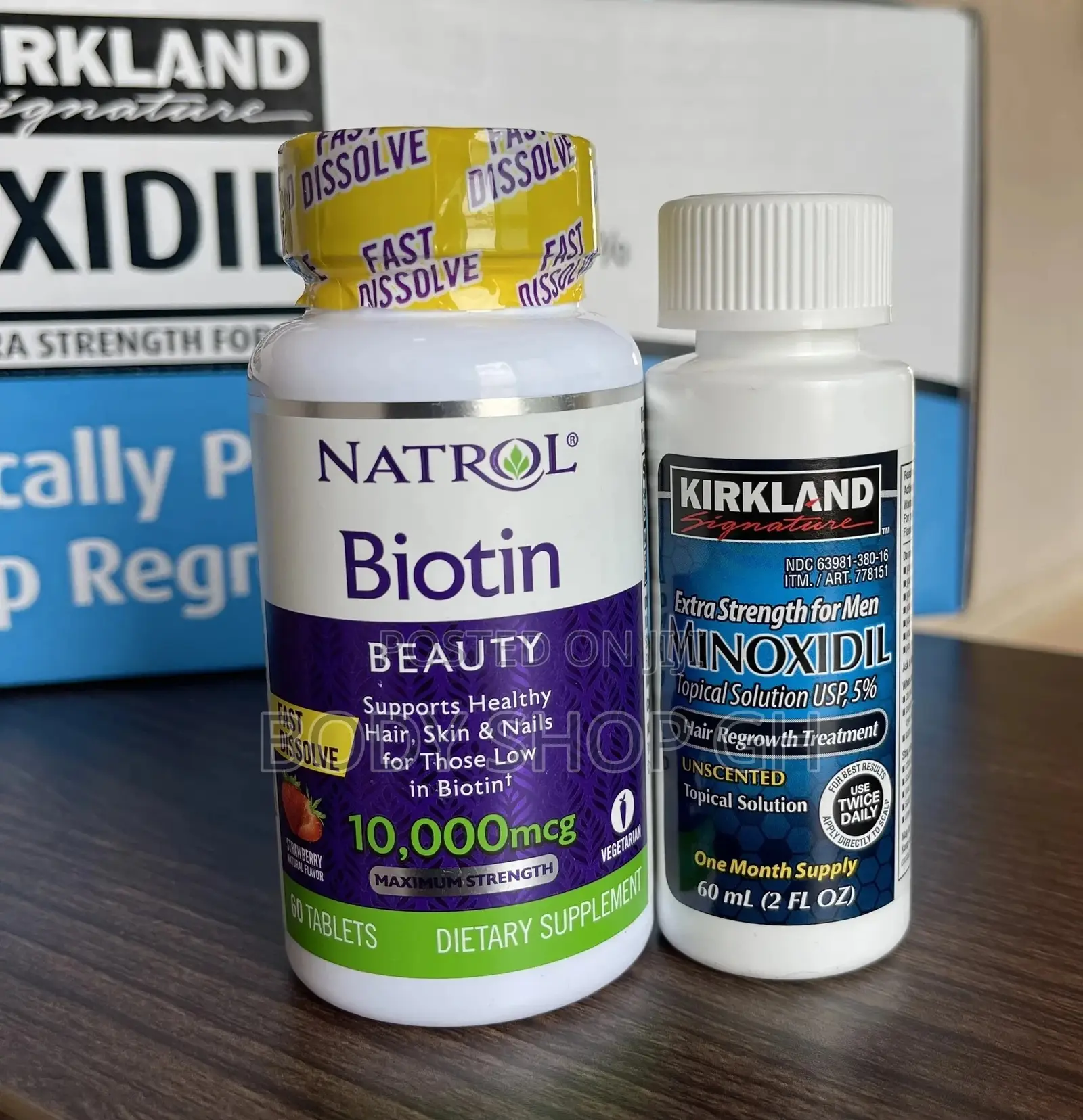 Beard Booster Combo Pack (Biotin +Kirkland Minoxidil)