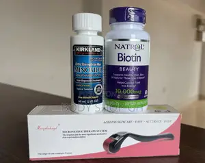 BALDNESS TREATMENT PACKAGE (Minoxidil +Biotin +Derma Roller)
