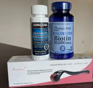 Beard Growth Package (Minoxidil +Derma Roller +Biotin)