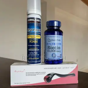 Kirkland Foam +Biotin +Derma Roller Combo(Hairline Treatment