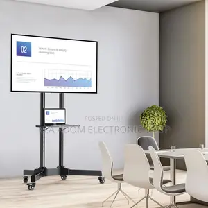 Office Mobile Tv Stand With Wheels 32”-70”