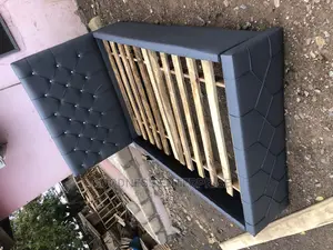 Ash Double Leather Bed Frame