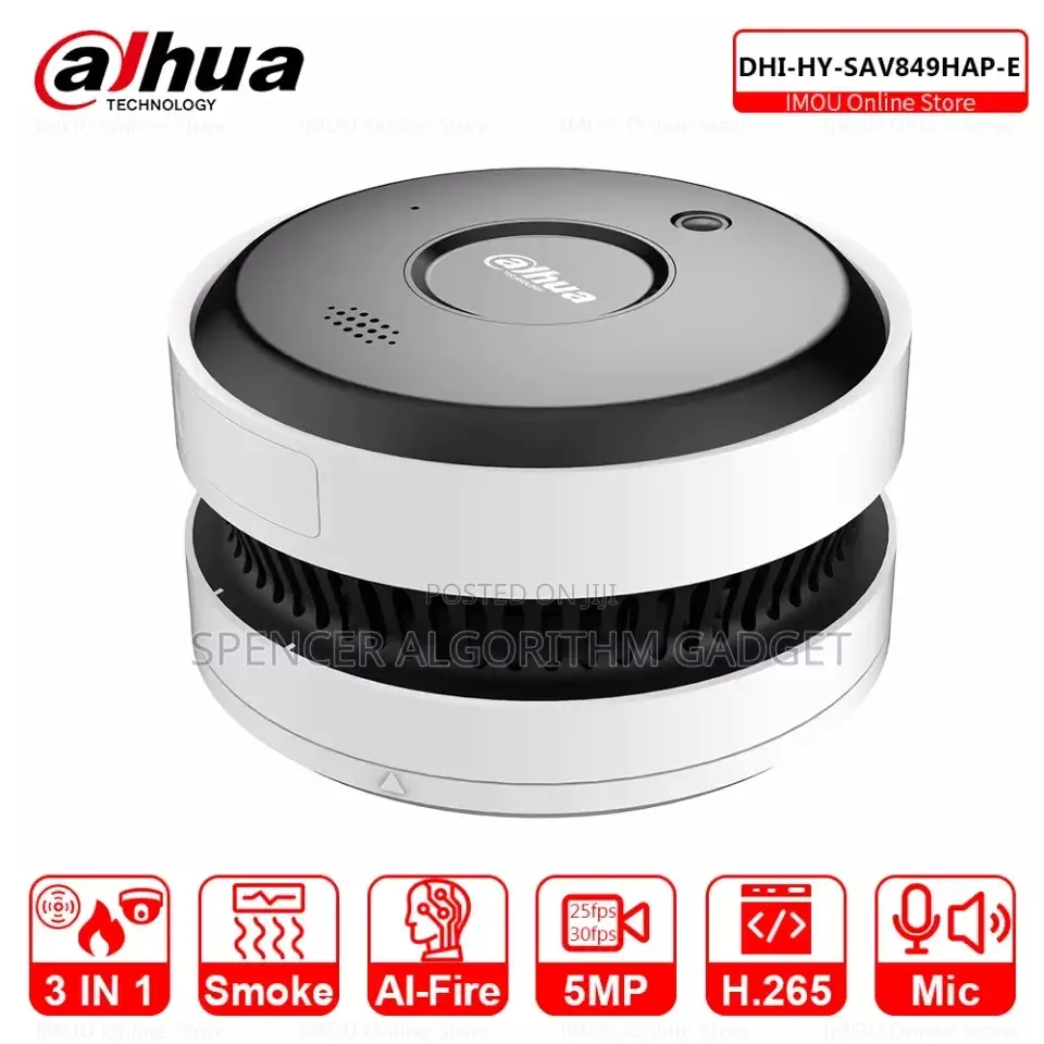 DAHUA 5MP IR Ai-Fire Smoke Sensing Network IP Camera Flame