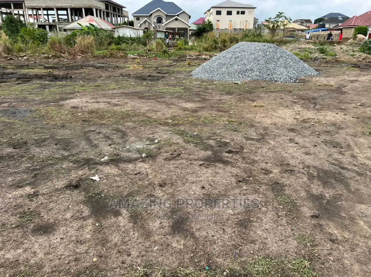 Roadside 3 and Half Acres of Land Gated for Sale at Adenta