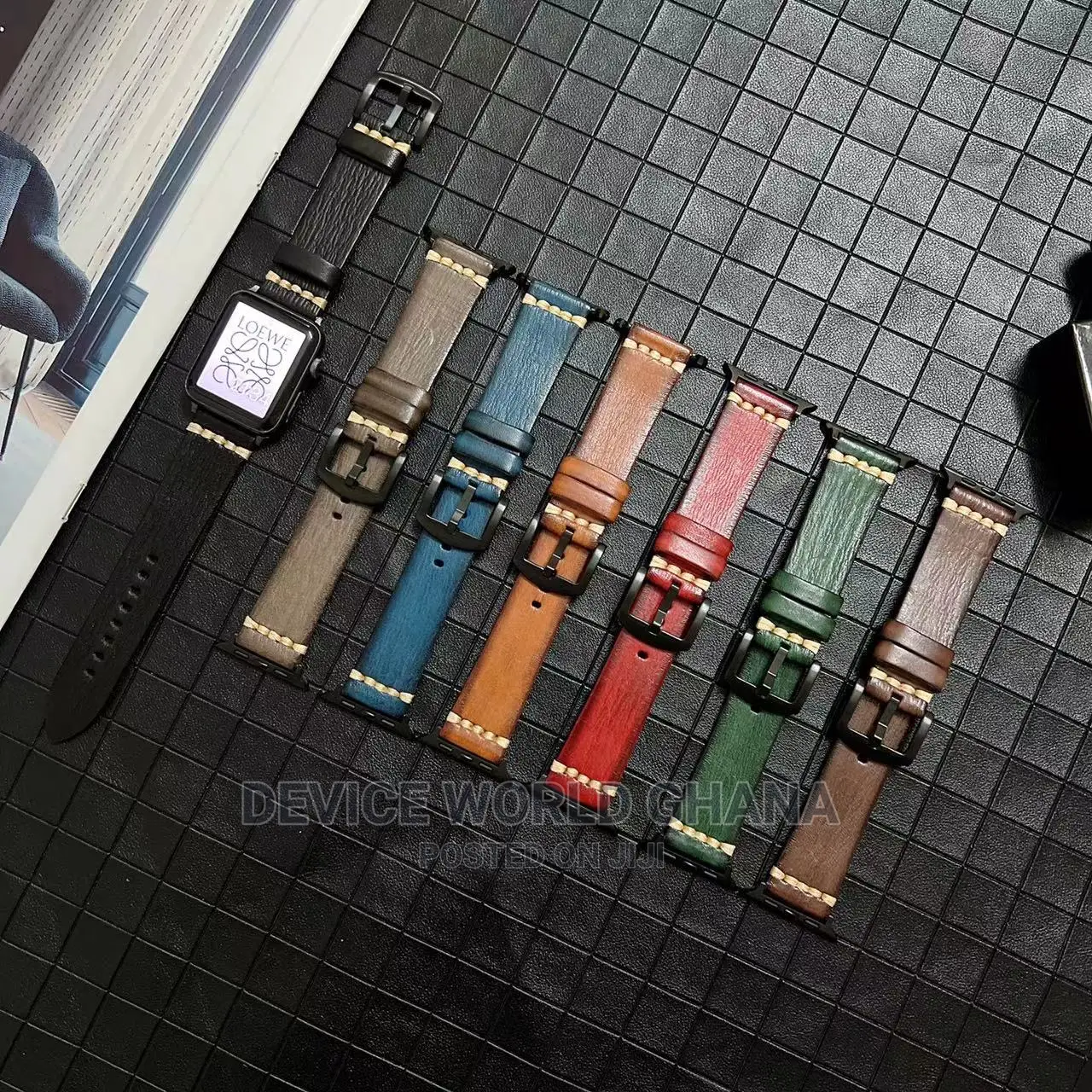 Vintage Wax Oil Leather Strap/Band 4 Apple Watch Series1-7